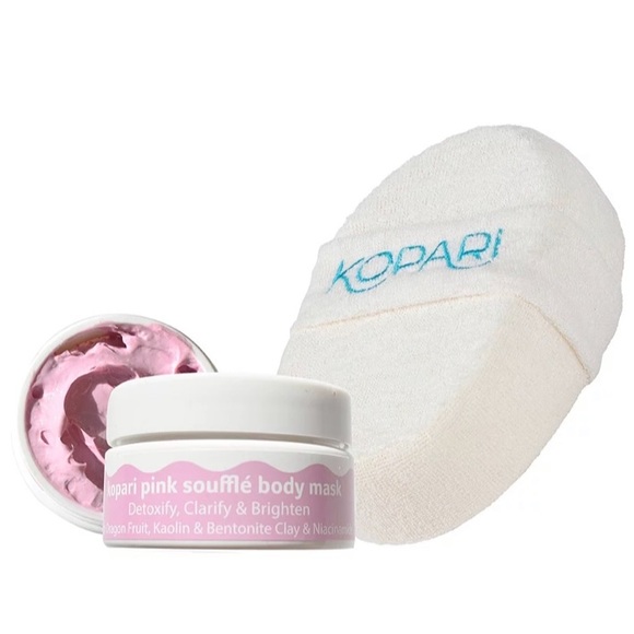 Kopari Bath & Body New Kopari Pink Souffl Body Mask And Loofah